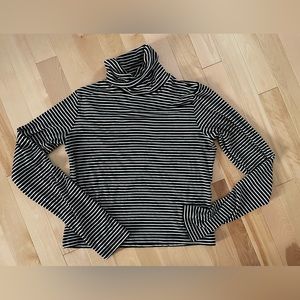 Striped cropped turtleneck from Zara
